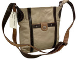 IVORY WOMENS MEDIUM COWHIDE LEATHER CROSS BODY SHOULDER MESSENGER BAG HANDBAG