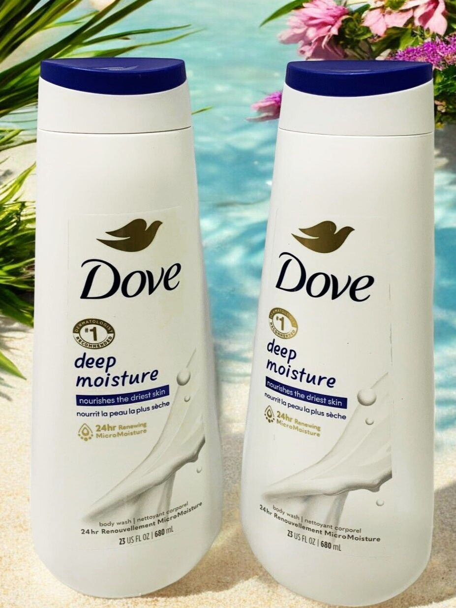 Dove Deep Moisture Nourishes The Driest Skin Body Wash 2 Pack 23 FL Oz Each