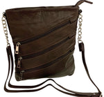 BROWN LARGE SOFT LEATHER MESSENGER SHOULDER BAG CROSS BODY SATCHEL FOR MEN/WOMEN