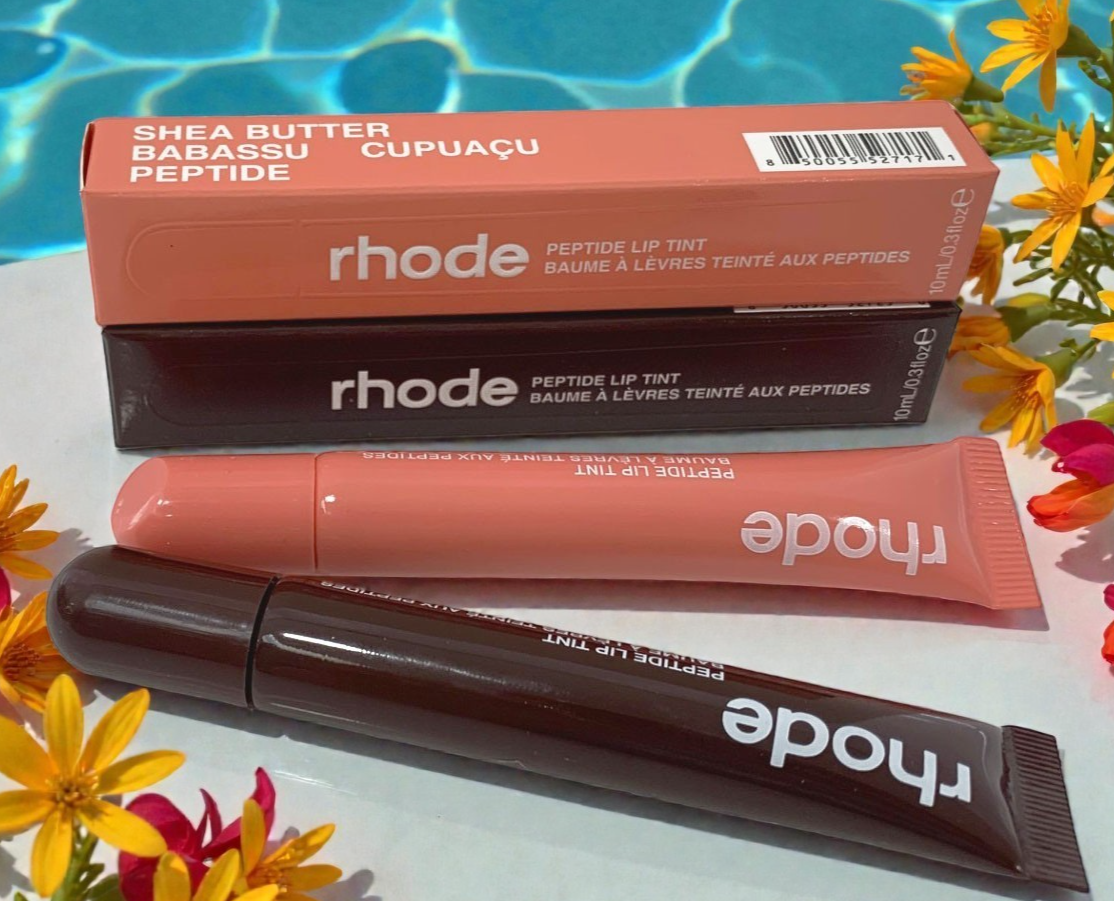 Rhode Peptide Lip Tint 10ml Shea Butter Sheer SET of 2: ESPRESSO & PEACH PIT