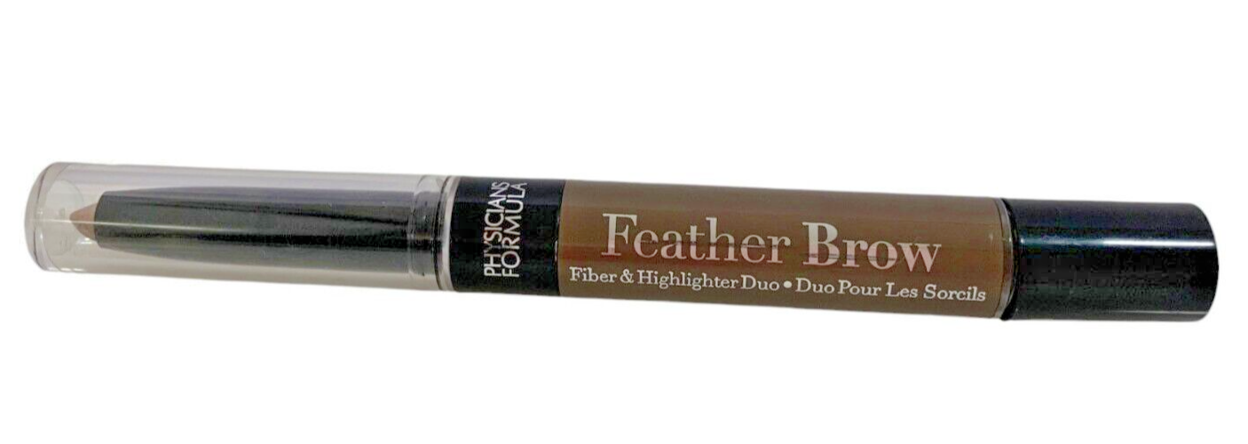 2 Physicians Formula Feather Brow 6785 BRUNETTE Fiber & Highlighter 2-in-1 Duo
