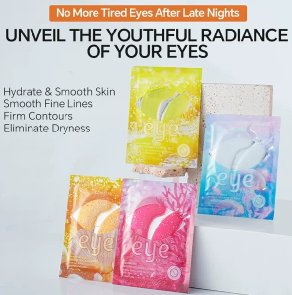 Marine Collagen Eye Gel Mask For Puffy, Fine Wrinkles & Dark Circles 16 Pairs
