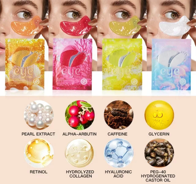 Marine Collagen Eye Gel Mask For Puffy, Fine Wrinkles & Dark Circles 16 Pairs