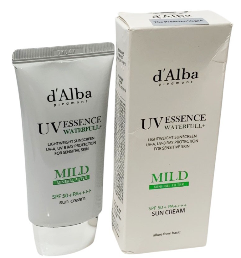D'ALBA UV ESSENCE WATERFULL  MILD Sun Cream SPF50+ PA++++ 4 SENSITIVE SKIN 1.7oz