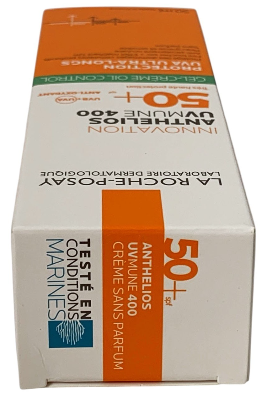 LA ROCHE-POSAY ANTHELIOS UVMUNE 400 50+GEL-CREAME OIL CONTROL SET OF 2 EX. 10/28
