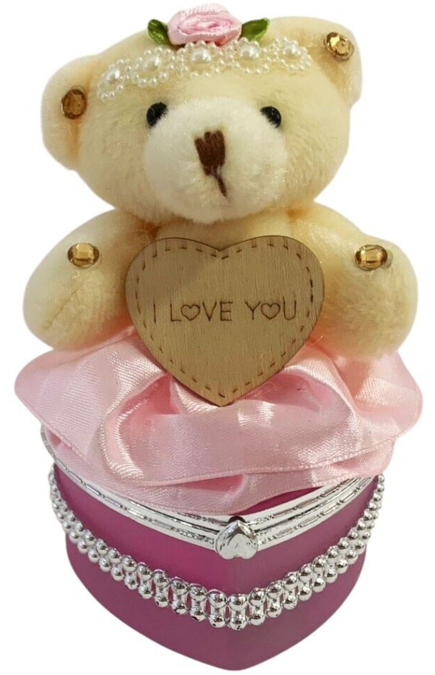 I Love You Bear With Heart Shaped Jewelry Gift Boxes SET OF 4 as On The Pictures