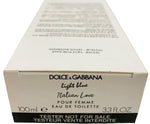 DOLCE & GABBANA LIGHT BLUE ITALIAN LOVE EDT SPRAY FOR WOMEN 3.3oz IN WHITE BOX