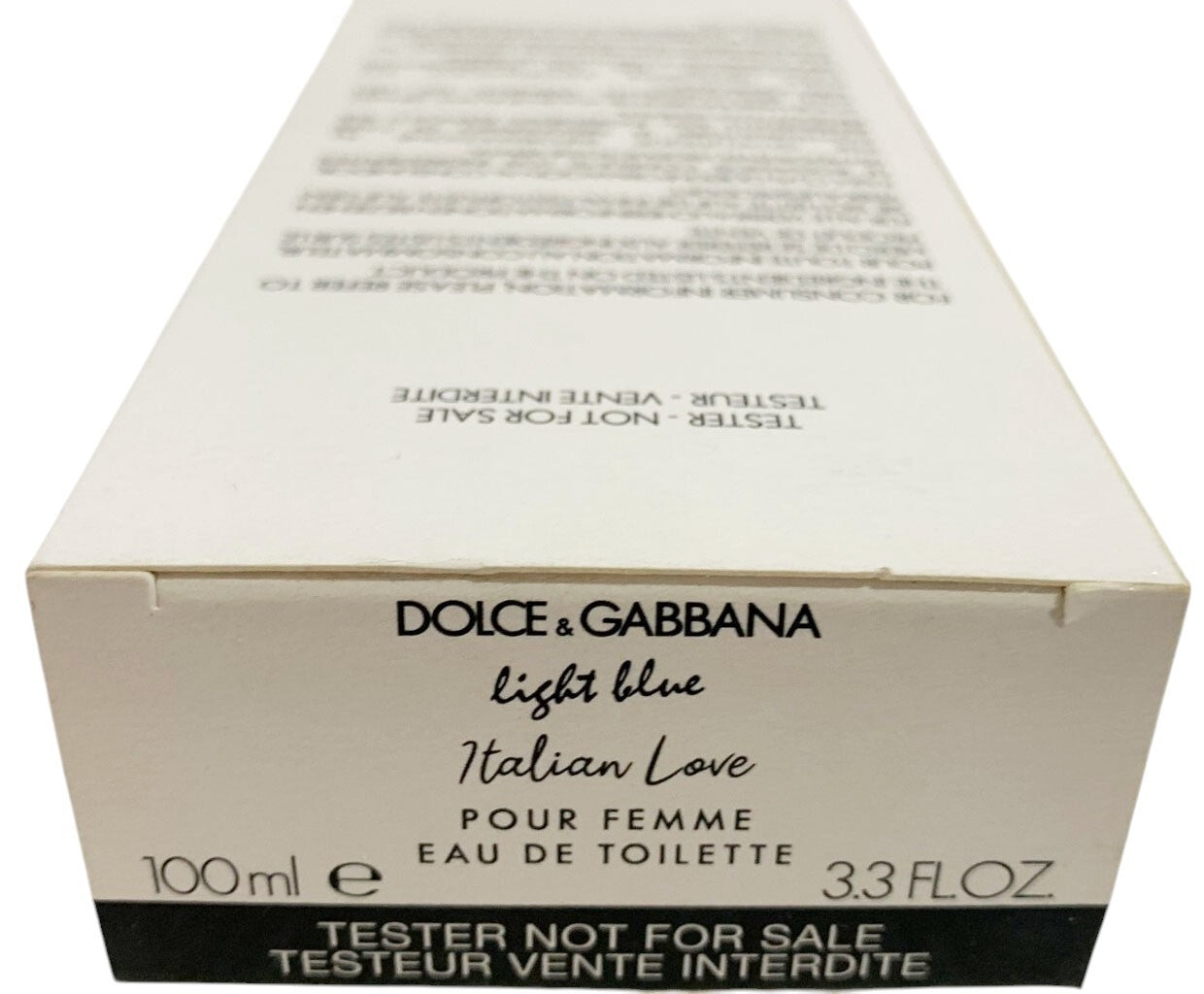 DOLCE & GABBANA LIGHT BLUE ITALIAN LOVE EDT SPRAY FOR WOMEN 3.3oz IN WHITE BOX