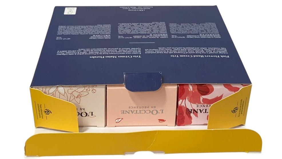 L'OCCITANE EN PROVENCE PINK FLOWERS HAND CREAM  TRIO TRAVEL EXCLUSIVE + GIFT BAG