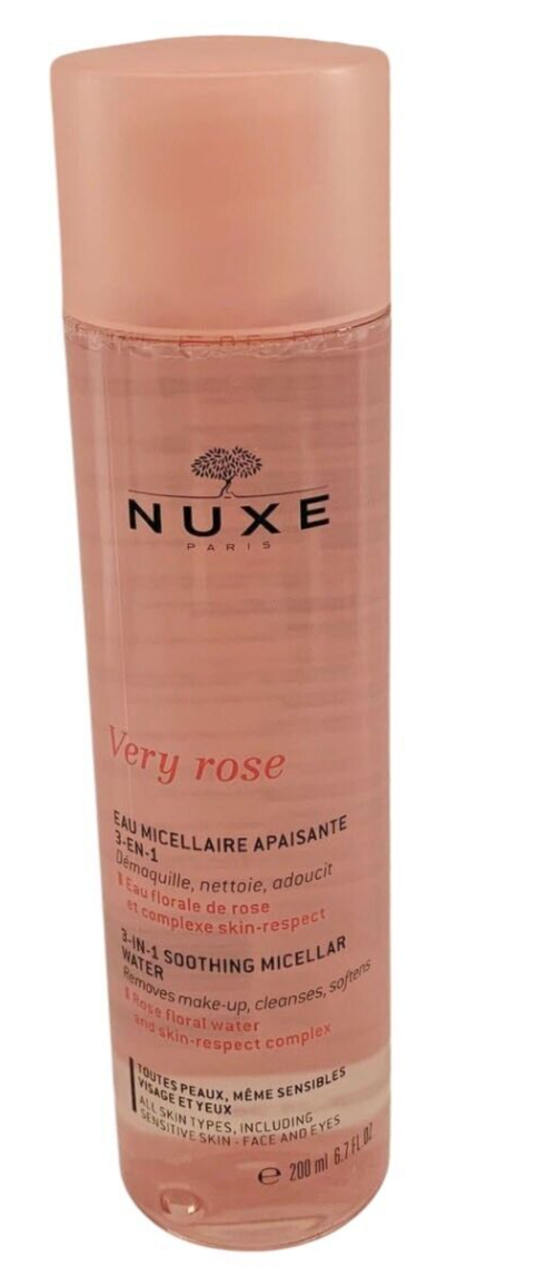 NUXE VERY ROSE 3-IN-1 Soothing Micellar Water 200 ml Removes Make-up & Cleanses