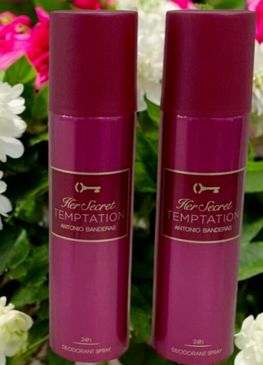 Antonio Banderas Her Secret Temptation 24h Deodorant Spray 5.1 Fl Oz 2 Pack Read