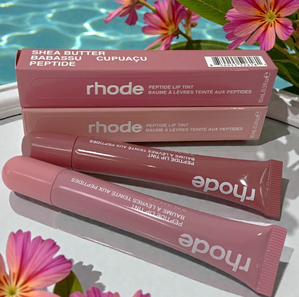 Rhode Peptide Lip Tint 10ml Shea Butter Sheer SET of 2: SALTY TAN & RIBBON