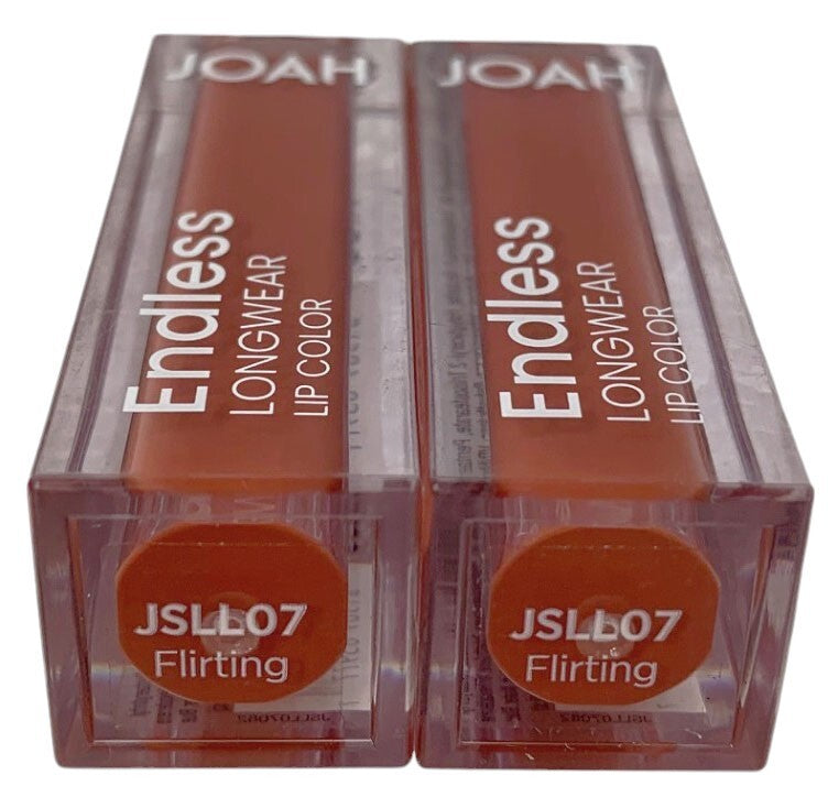 JOAH ENDLESS LONGWEAR LIP COLOR JSLL07 FLIRTING PACK OF 2
