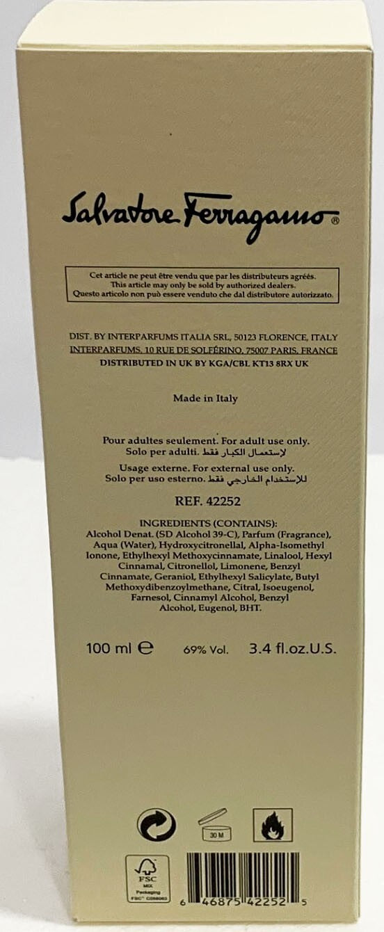 Salvatore Ferragamo EDP Spray 3.4 Oz For Women by Salvatore Ferragamo SEALED BOX