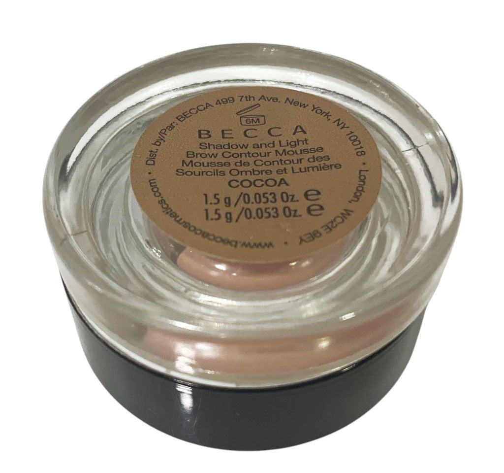 BECCA SHADOW AND LIGHT BROW CONTOUR MOUSSE COCOA 0.053OZ  HIGHLIGHTER 0.053OZ
