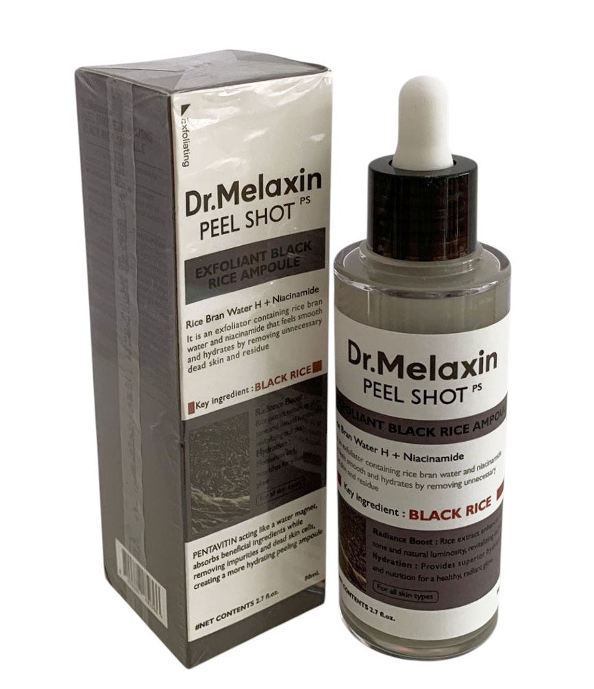 Dr. Melaxin Peel Shot Exfoliant Black Rice Ampoule 2.7oz/80 ml EXP DATE: 8/2028