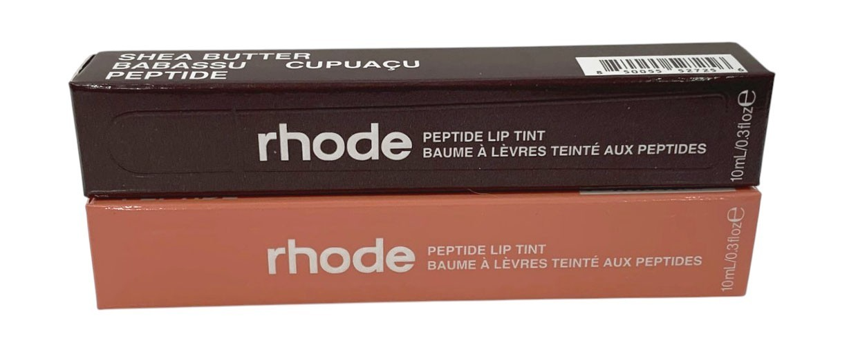 Rhode Peptide Lip Tint 10ml Shea Butter Sheer SET of 2: ESPRESSO & PEACH PIT