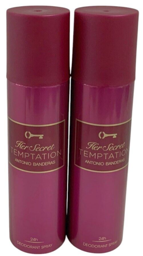 Antonio Banderas Her Secret Temptation 24h Deodorant Spray 5.1oz 2 Pack