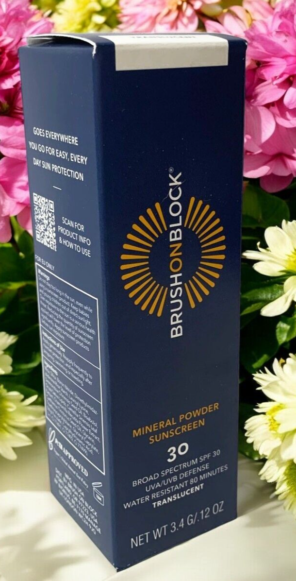 Brush On Block SPF 30 Mineral Powder Sunscreen Translucent 3.4g/.12oz EXP 02/26
