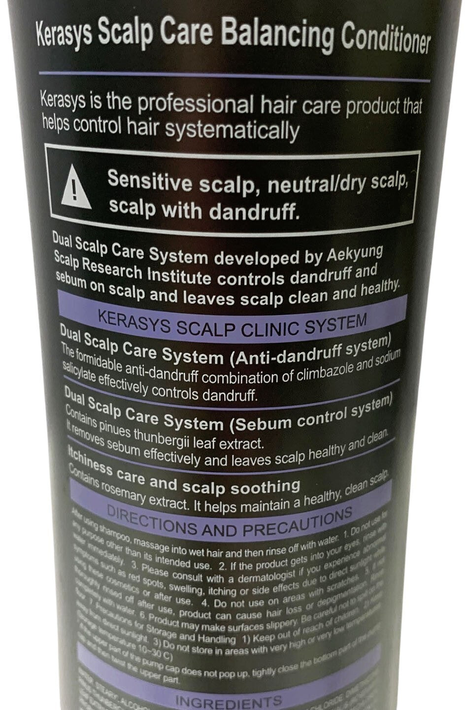 KERASYS BALANCING CONDITIONER  ITCHING-RELIEVING & SENSITIVE SCALP  20.2oz/600ml