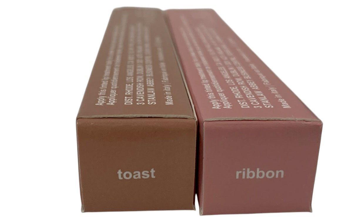 Rhode Peptide Lip Tint 10ml Shea Butter Sheer SET of 2: RIBBON & TOAST