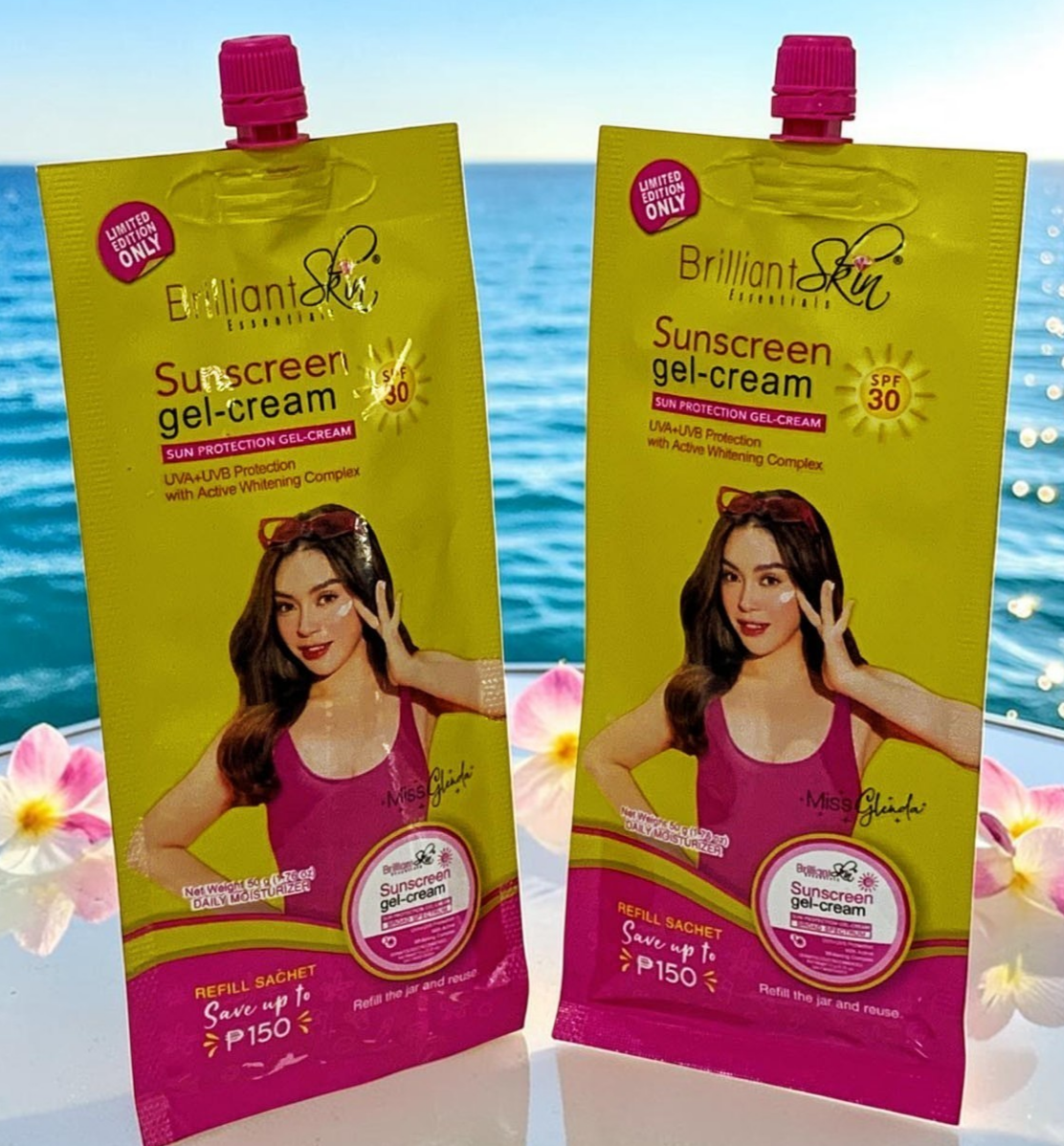 Brilliant Skin Essentials Sunscreen Gel-Cream SPF30 Sachet SET OF 2 (50g each)