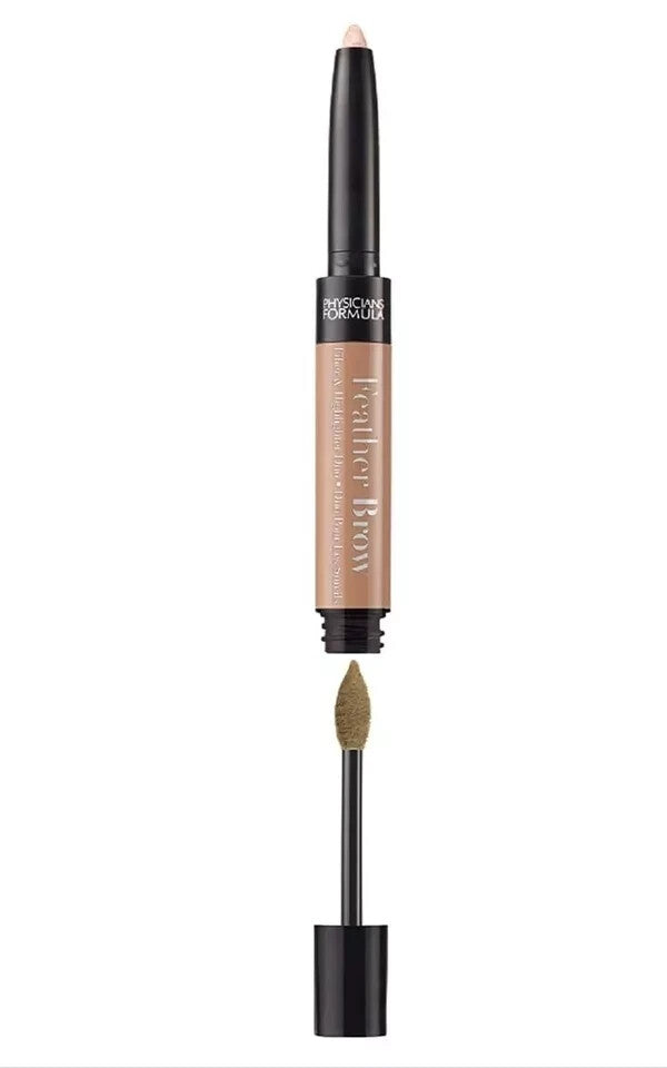 2 Physicians Formula Feather Brow 6785 BRUNETTE Fiber & Highlighter 2-in-1 Duo