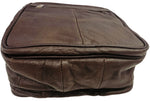 Brown Large Cowhide Leather Messenger Crossbody Shoulder Bag Satchel for Men