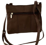 Brown Dark Cowhide Leather Small Handbag Crossbody Shoulder Bag  Purse for Women