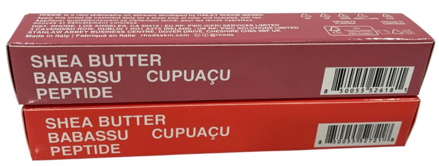 Rhode Peptide Lip Tint 10ml Shea Butter Sheer SET of 2 GUAVE SPRITZ & SALTY TAN