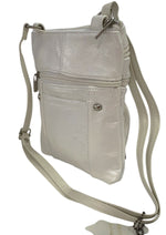 New WHITE Small Leathers Crossbody Messenger Purse Bag  Adjustable Strap