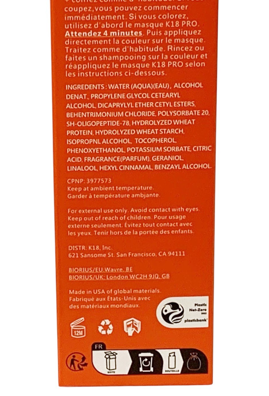 K18 Biomimetic Molecular Repair Hair Mask Professional 150ml/5oz Exp 08/28