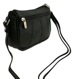 Black Soft Cowhide Leather Small Handbag Crossbody Shoulder Bag  Purse for Women