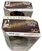 2-CLAIROL Nice & Easy 5G Medium Golden Brown 100% Gray Coverage