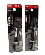 2- Rimmel Exaggerate Eyeliner 001 Black Precise High Intensity Color NEW SEALED