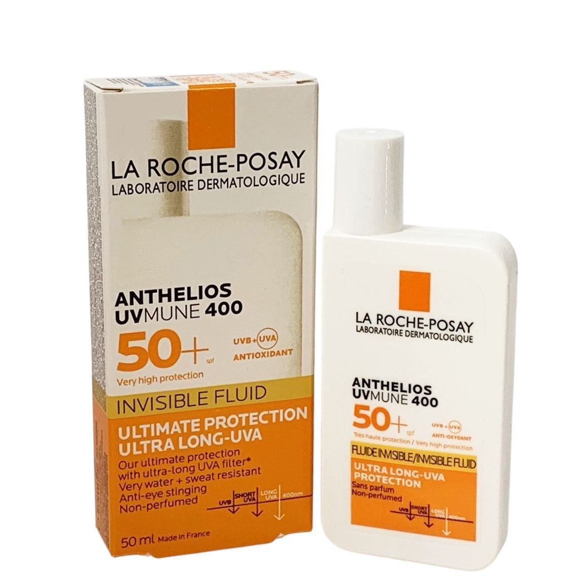 LA ROCHE- POSAY ANTHELIOS UVMUNE 400  SPF50 + INVISIBLE FLUID  50ml EXP 10/28