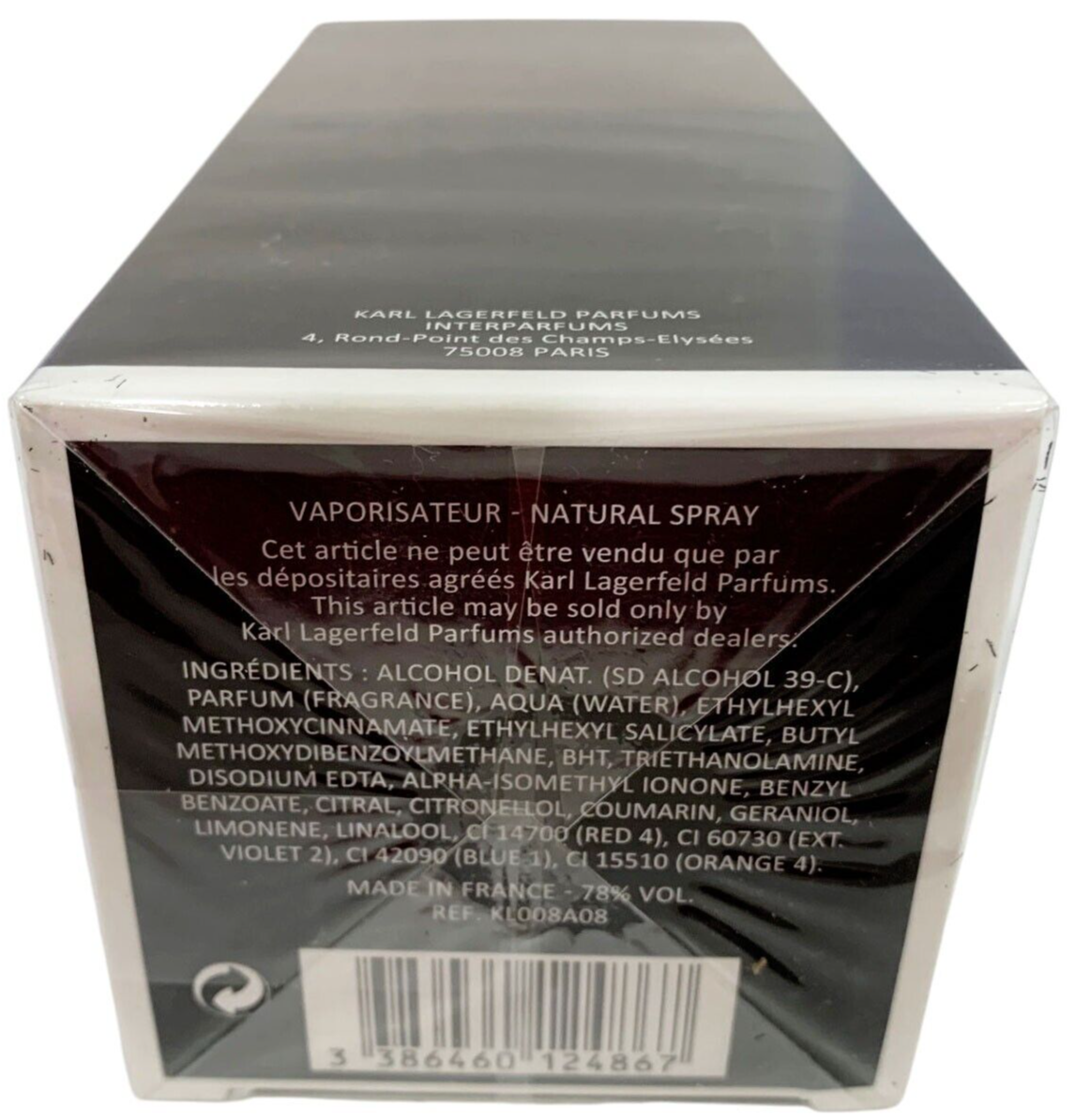 Karl Lagerfeld BOIS D'AMBRE Eau de Toilette Spray for Men 3.3oz NEW SEALED BOX