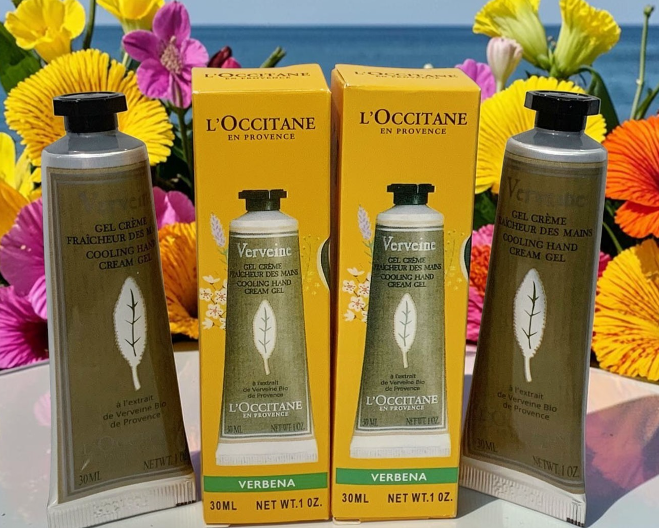 L'OCCITANE PROVENCE AROUND THE WORLD VERBENA Cooling Hand Cream 30ml SET OF 2