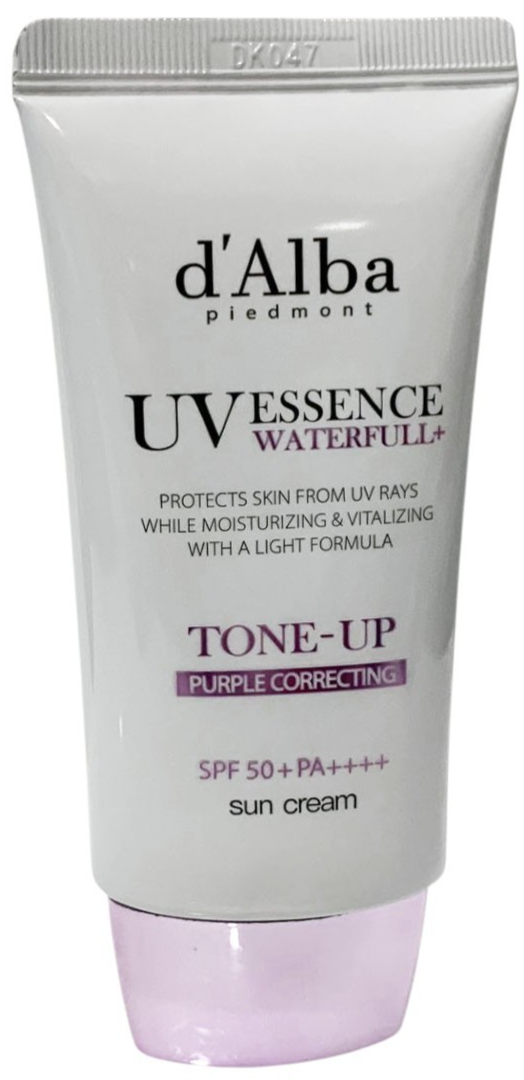 D'ALBA WATERFULL UV ESSENCE TONE-UP VEGAN PURPLE CORRECTING SUNSCREEN as Picture