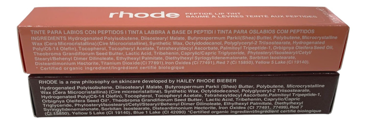 Rhode Peptide Lip Tint 10ml Shea Butter Sheer SET of 2: ESPRESSO & PEACH PIT