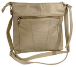 IVORY WOMEN MEDIUM COWHIDE LEATHER CROSS BODY SHOULDER BAG HANDBAG PURSE HOBO