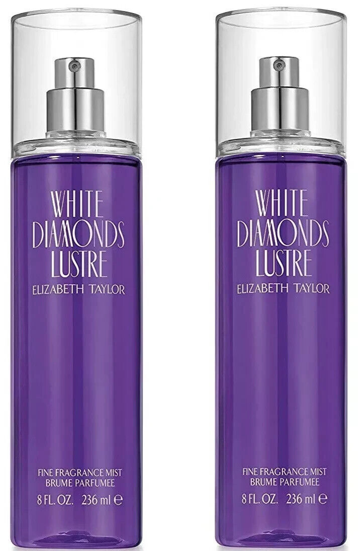 PACK OF 2 WHITE DIAMONDS LUSTRE Elizabeth Taylor Women Fragrance Mist 8.0 oz