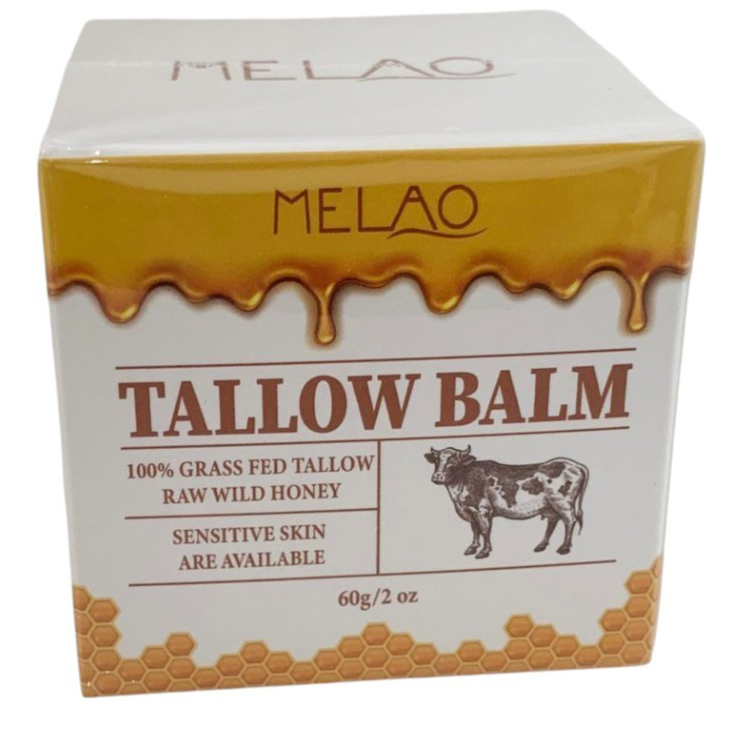 MELAO TALLOW BALM GRASS FED&ROW WILD HONEY NATURAL SKIN MOISTURIZER &REPAIR 2oz