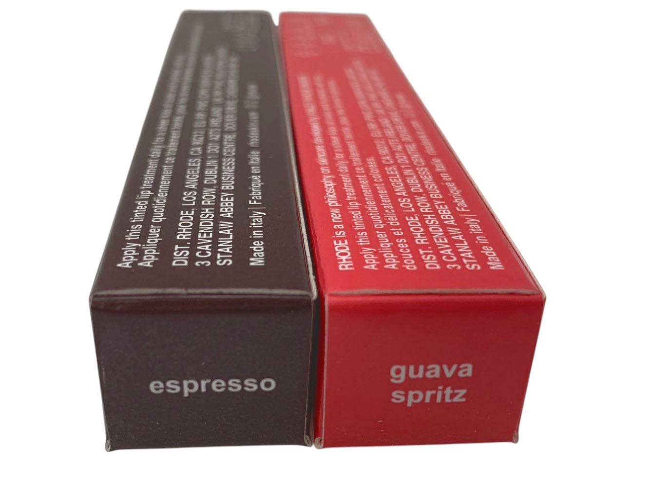 Rhode Peptide Lip Tint 10ml Shea Butter Sheer SET of 2 GUAVA SPRITZ & ESPRESSO