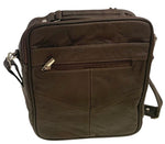 Brown Large Cowhide Leather Messenger Crossbody Shoulder Bag Satchel for Men