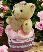 I Love You Bear With Heart Shaped Jewelry Gift Box Pink