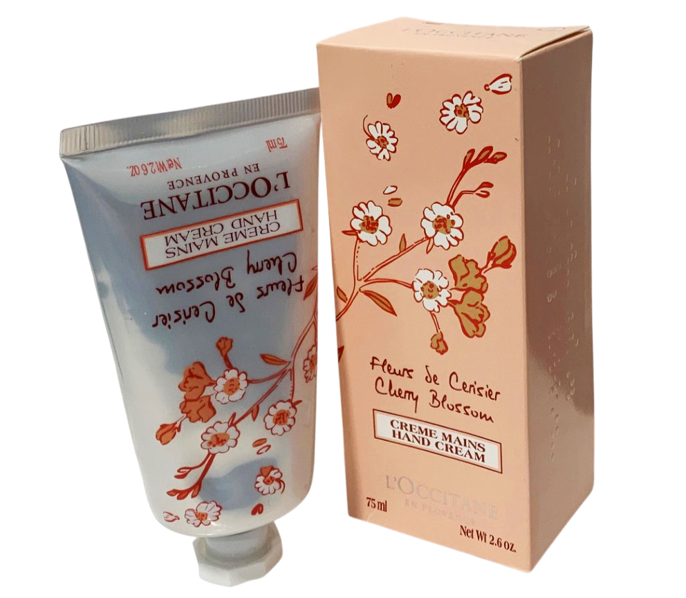 L'OCCITANE EN PROVENCE PINK FLOWERS HAND CREAM  TRIO TRAVEL EXCLUSIVE + GIFT BAG