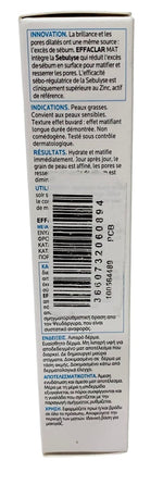 La Roche Posay Effaclar Mat Anti Shine Moisturizer 40ml/ 1.35oz EXP 05/2026