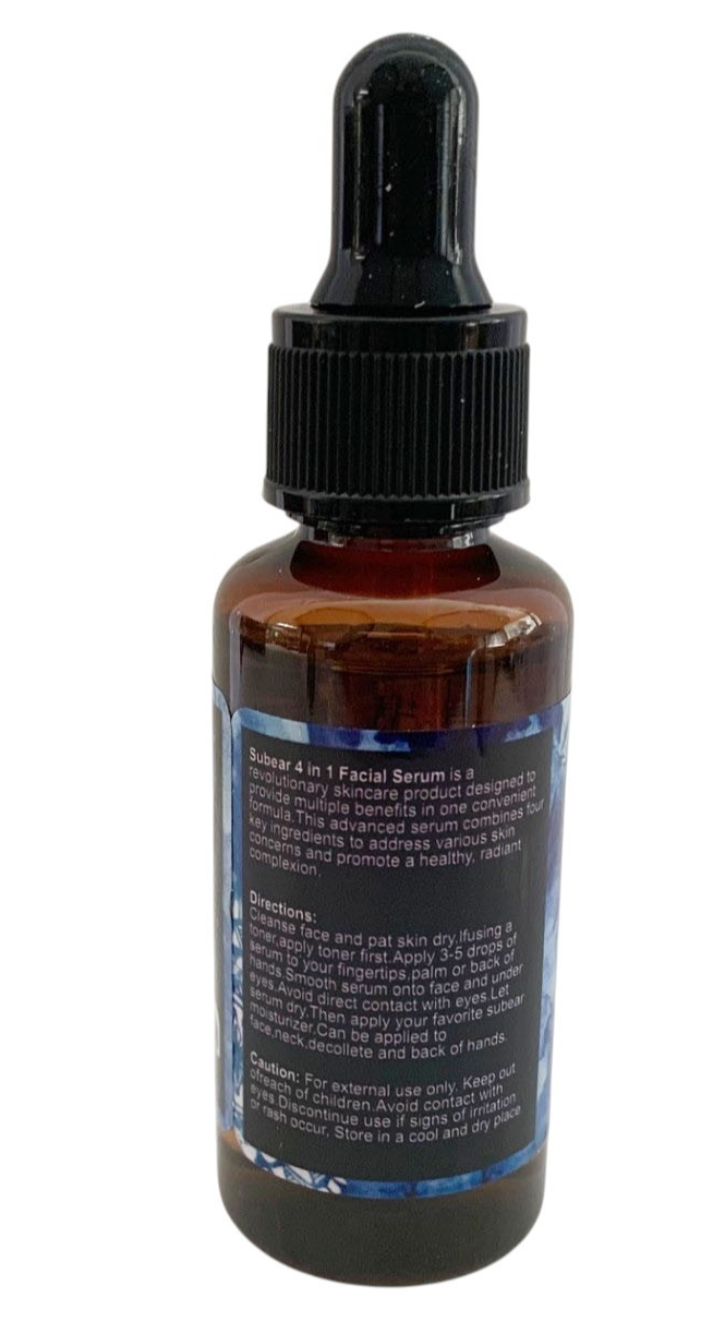 4 IN 1 FACIAL SERUM 30% Vitamin C Hyaluronic Acid Niacinamide Vitamin E 30ml/1oz