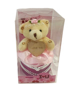 I Love You Bear With Heart Shaped Jewelry Gift Box Pink